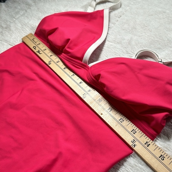 Tommy Hilfiger Swimsuit One Piece Watermelon Pink Colorblock size 8 NEW - Picture 13 of 16